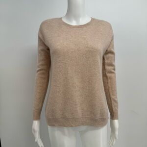 Kier+J Cashmere Sweater Women's XS Oatmeal Back Zip